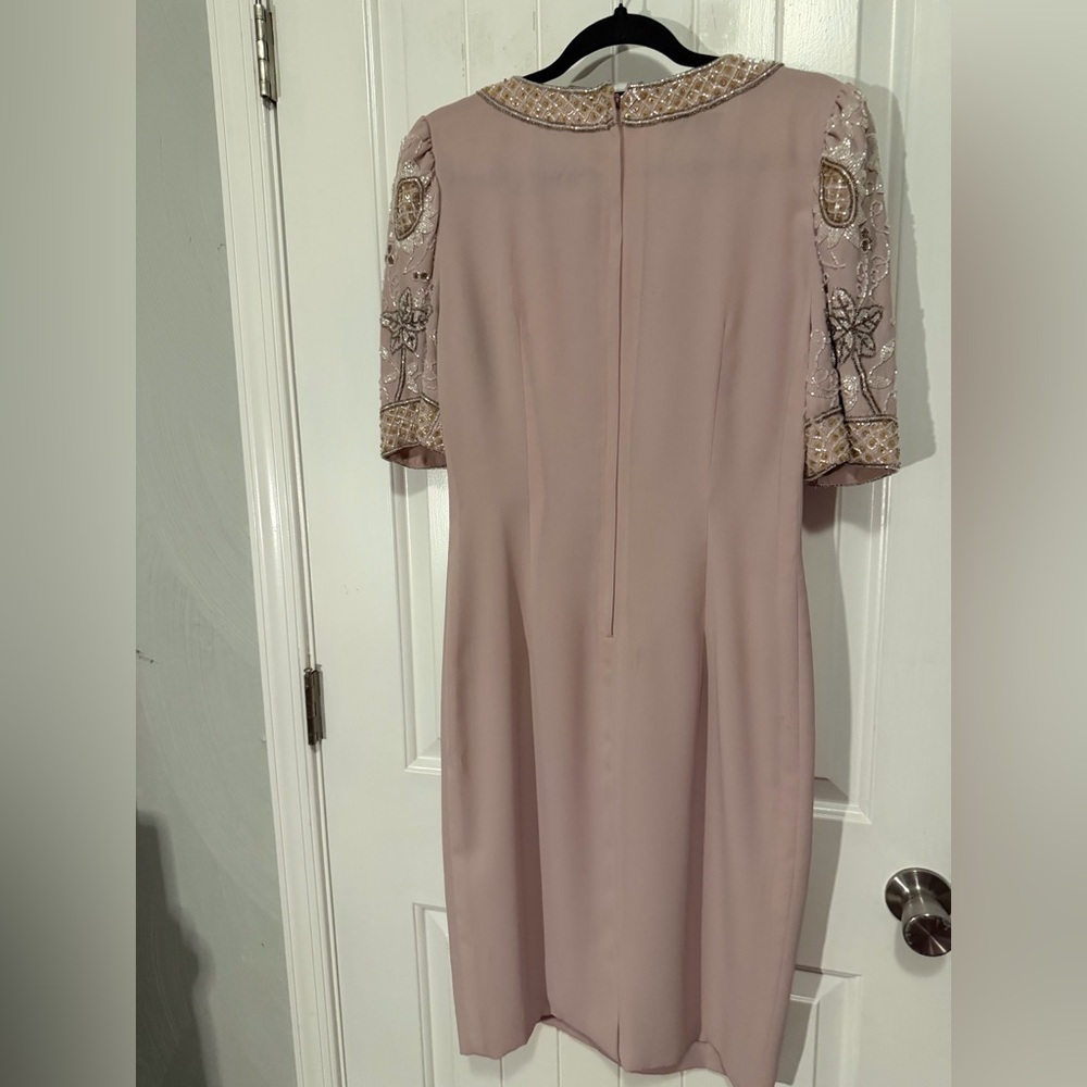 Jack Bryan vintage embellished midi dress, dusty pink, size 8 - Picture 4 of 6